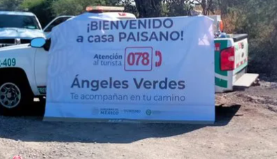 Ángeles Verdes apoya a connacionales residentes de EU que visitan México