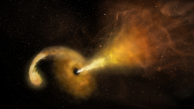 NASA capta a un agujero negro devorándose una estrella