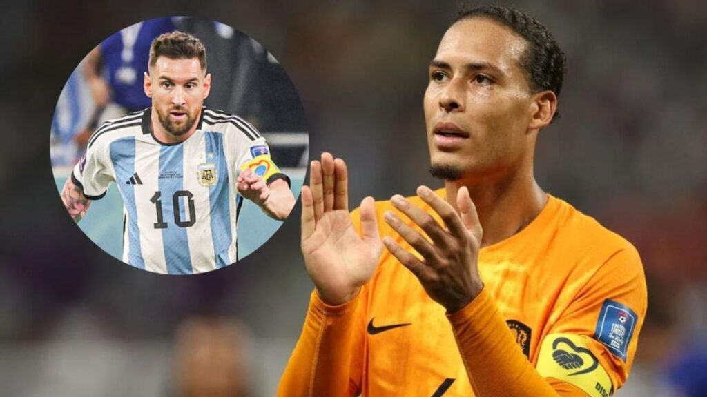 Capitán de Países Bajos, Van Dijk, esquiva preguntas sobre Lionel Messi