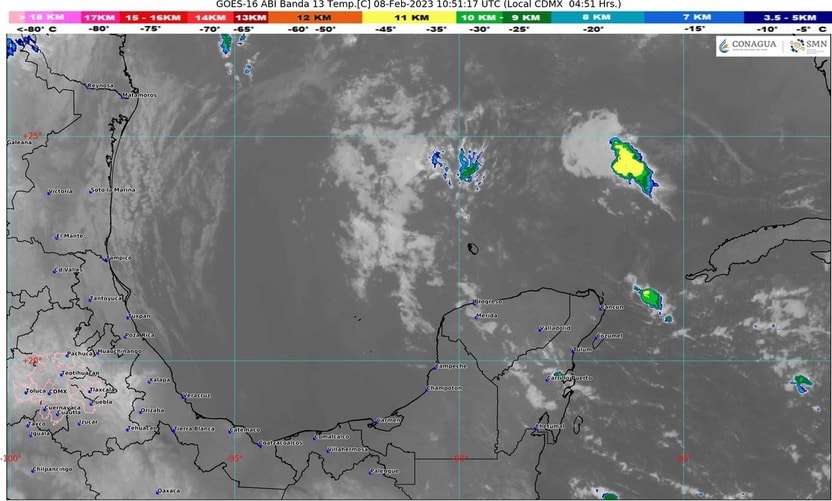 Clima para hoy en Cancún y Quintana Roo Se esperan chubascos 