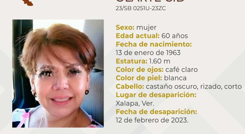 Hallan muerta a Sara Hilda, mujer jubilada que desapareció en Xalapa