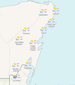 Clima para hoy en Cancún y Quintana Roo: Lluvias puntuales fuertes 