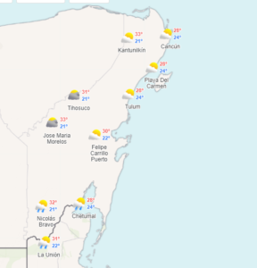 Clima para hoy en Cancún y Quintana Roo: Probabilidad de lluvias aislada