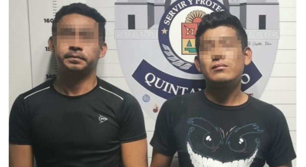 Capturan a dos sujetos por agredir a mujer policía en Cancún