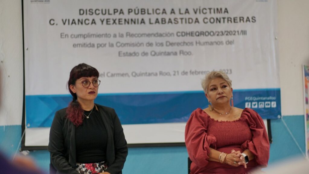 FGE Quintana Roo ofrece disculpa pública a madre de una víctima de feminicidio