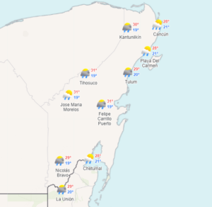 Clima para hoy en Cancún y Quintana Roo: Probabilidad de lluvias fuertes