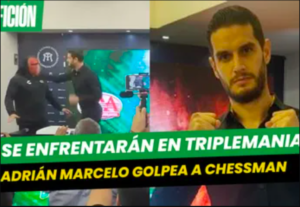Adrián Marcelo le devuelve cachetada a Chessman y anuncia lucha en Triplemanía