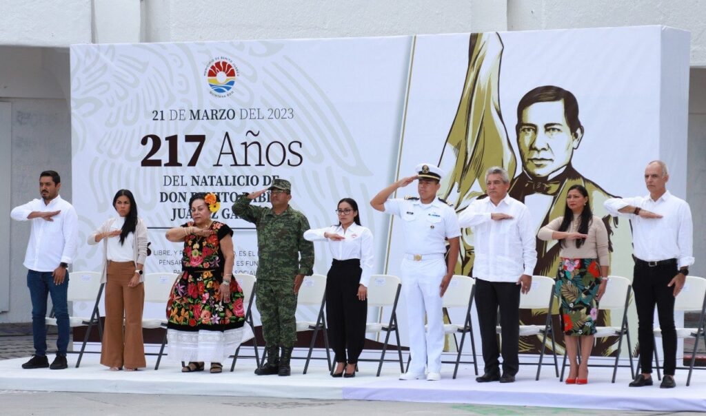 Natalicio de Benito Juárez es celebrado en Cancún