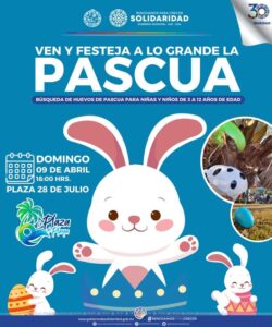 Lili Campos invita a los niños de Solidaridad a búsqueda de huevos de pascua