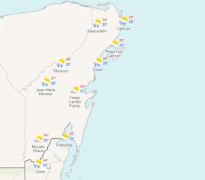 Clima para hoy en Cancún y Quintana Roo: Caluroso con probabilidad de lluvias