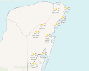 Clima para hoy en Cancún y Quintana Roo: Nublado sin lluvia