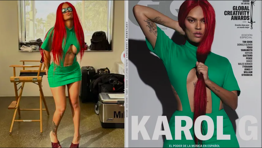 Karol G explota contra revista GQ por deformar su cara en su portada