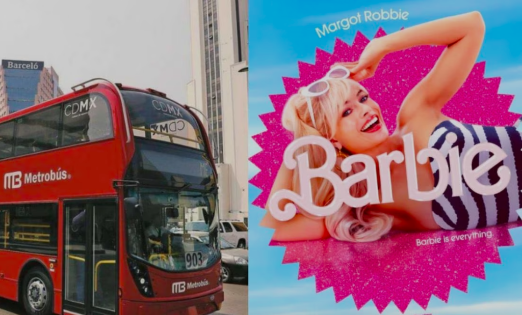 Transporte público de la CDMX se promociona con la tendencia de Barbie