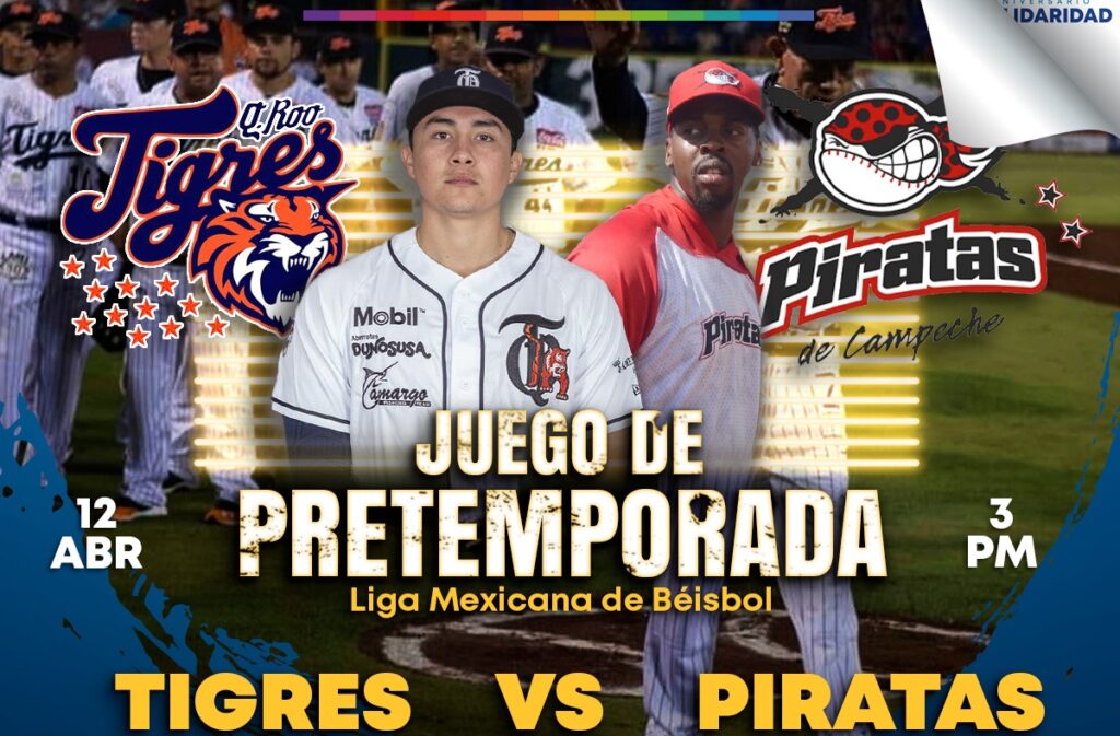 Tigres de Quintana Roo se enfrenta a Piratas de Campeche en Playa del Carmen