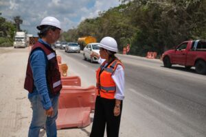 Mara Lezama supervisa nueva infraestructura carretera autorizada por el presidente López Obrador