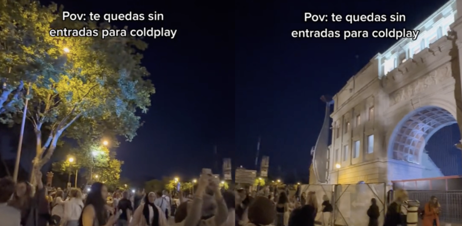 “Momento mágico” Cientos de fans de Coldplay bailan afuera de concierto en Barcelona