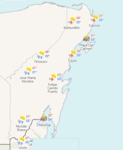 Clima para hoy en Cancún y Quintana Roo: Lluvias muy fuertes 