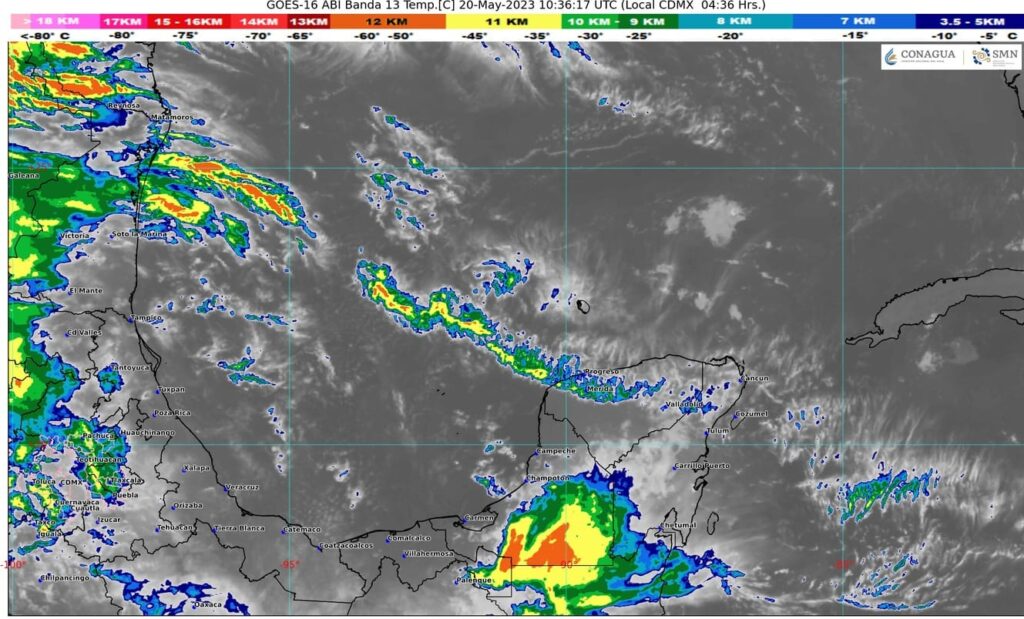 Clima para hoy en Cancún y Quintana Roo: Caluroso con intervalos de chubascos.