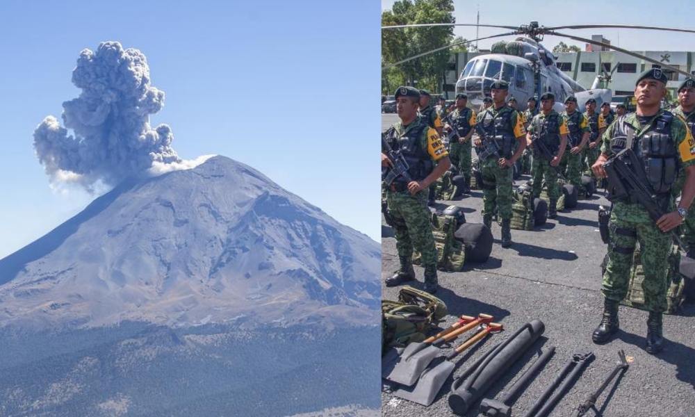 Despliegan más de 7 mil militares por actividad del Popocatépetl