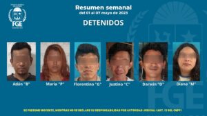 FGE Quintana Roo del 1 al 7 de mayo con casi 100 detenciones 2