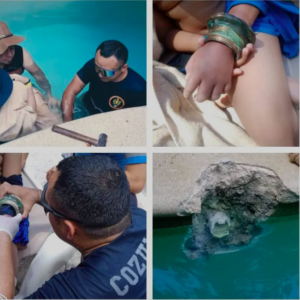Niño casi muere ahogado en Cozumel, su brazo fue succionado por un tubo