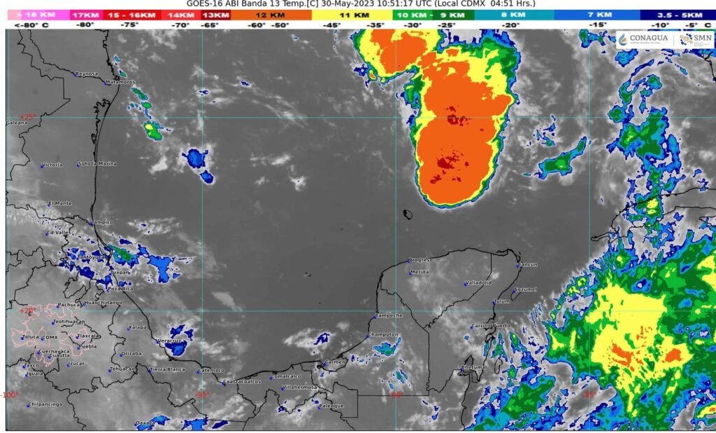 El clima para hoy 30 de mayo en Cancún y Quintana Roo, se esperan lluvias puntuales intensas.
