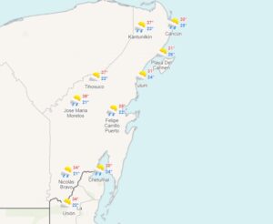 Clima para hoy en Cancún y Quintana Roo: Chubascos con ambiente caluroso