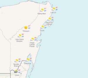 Clima para hoy en Cancún y Quintana Roo: Caluroso con vientos de surada