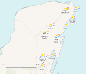 Clima para hoy en Cancún y Quintana Roo: Intervalos de chubascos