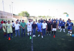 Puerto Morelos: Blanca Merari inaugura torneos de Futbol 7 y Box Amateur