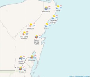 Clima para hoy en Cancún y Quintana Roo: Lluvias puntuales 