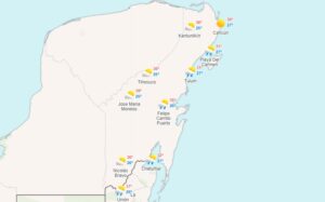 Clima para hoy en Cancun y Quintana Roo Altas temperaturas y posibles lluvias aisladas qroo