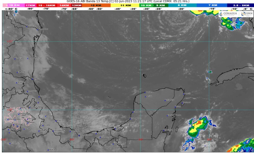 Clima para hoy en Cancún y Quintana Roo Intervalos de chubascos