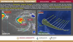 Depresión Tropical Cuatro se forma en el Atlántico: ¿Peligro para Quintana Roo?