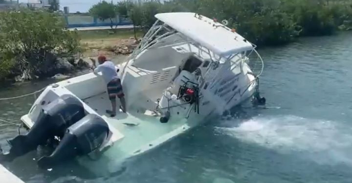 ¿Cuál fue la razón? Ambulancia marítima, hundida en Isla Mujeres