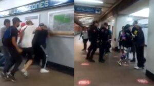 Pelea campal en metro de la CDMX VIDEO