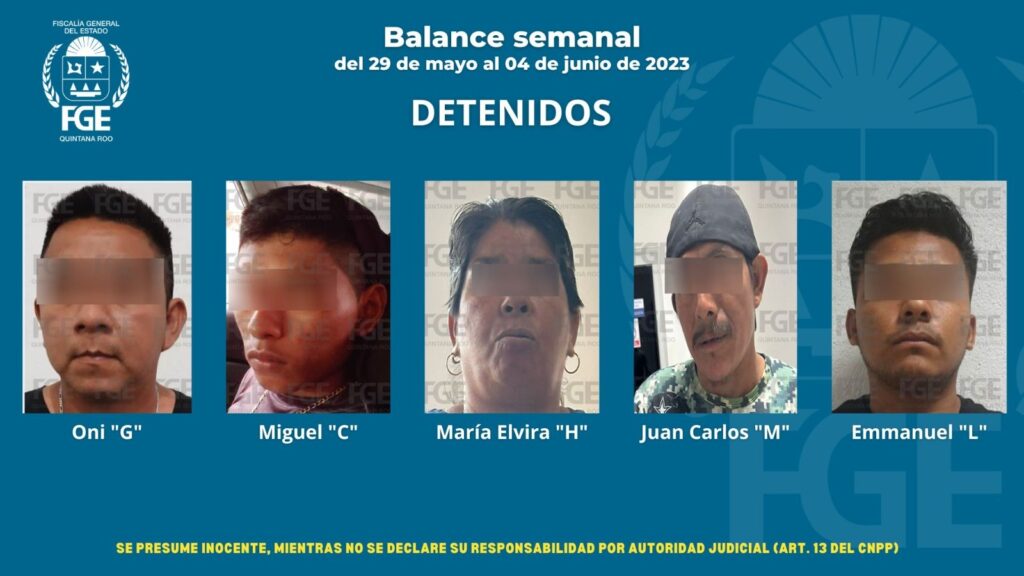 Suman 107 detenciones en Quintana Roo durante la semana pasada