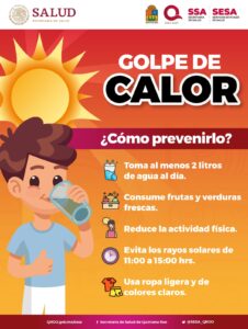 SESA Quintana Roo, llama a tomar precauciones por ola de calor