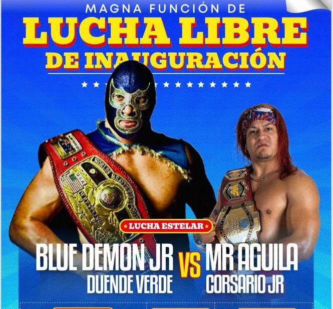 Blue Demon Jr. en Feria Playa del Carmen