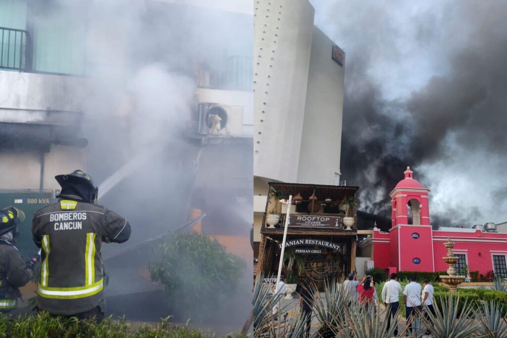 Incendio en hotel Krystal en Zona Hotelera de Cancún, ya fue controlado