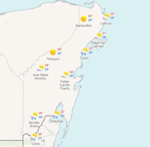 Clima para hoy en Cancún y Quintana Roo: Cielo nublado y ambiente caluroso 