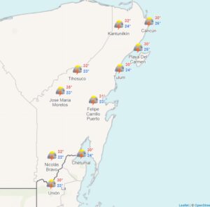 Clima para hoy en Cancún y Quintana Roo: Lluvias puntuales muy fuertes