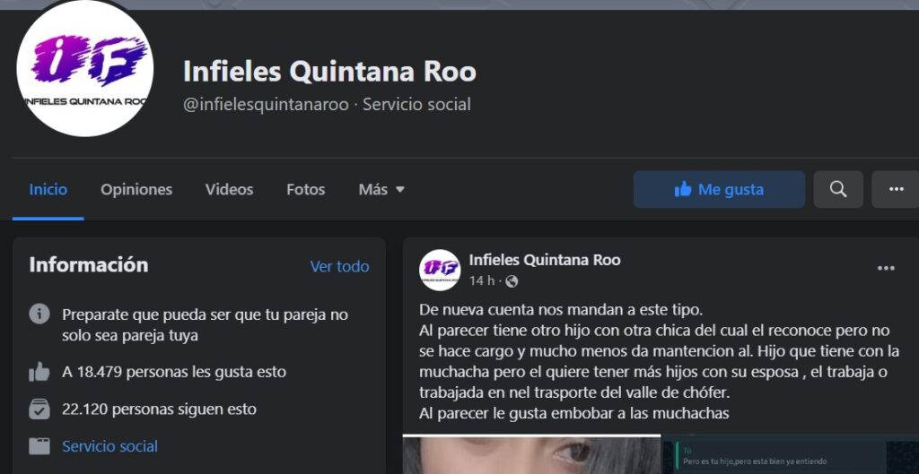 “Infieles Quintana Roo”, crean página de Facebook para exhibirlos   