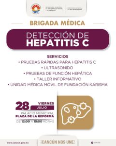 Participa en la brigada médica para la detección de hepatitis en Cancún