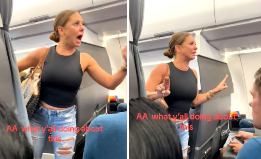 Viral: Mujer protagoniza escena incómoda en avión al afirmar que un pasajero "no es real"