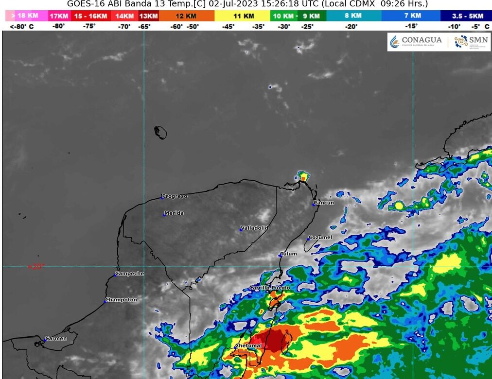 Clima para hoy en Cancún y Quintana Roo: Cielo nublado con lluvias puntuales intensas