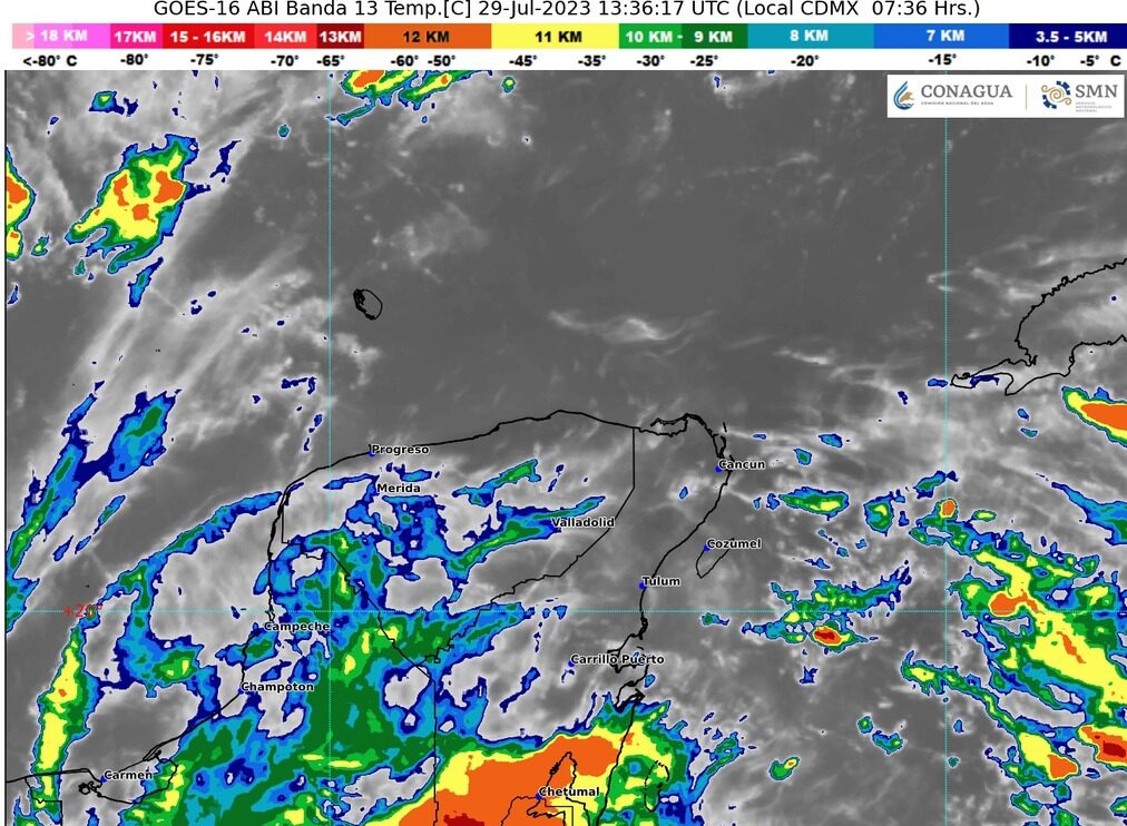 Clima para hoy en Cancún y Quintana Roo: Cielo medio nublado con lluvias puntuales