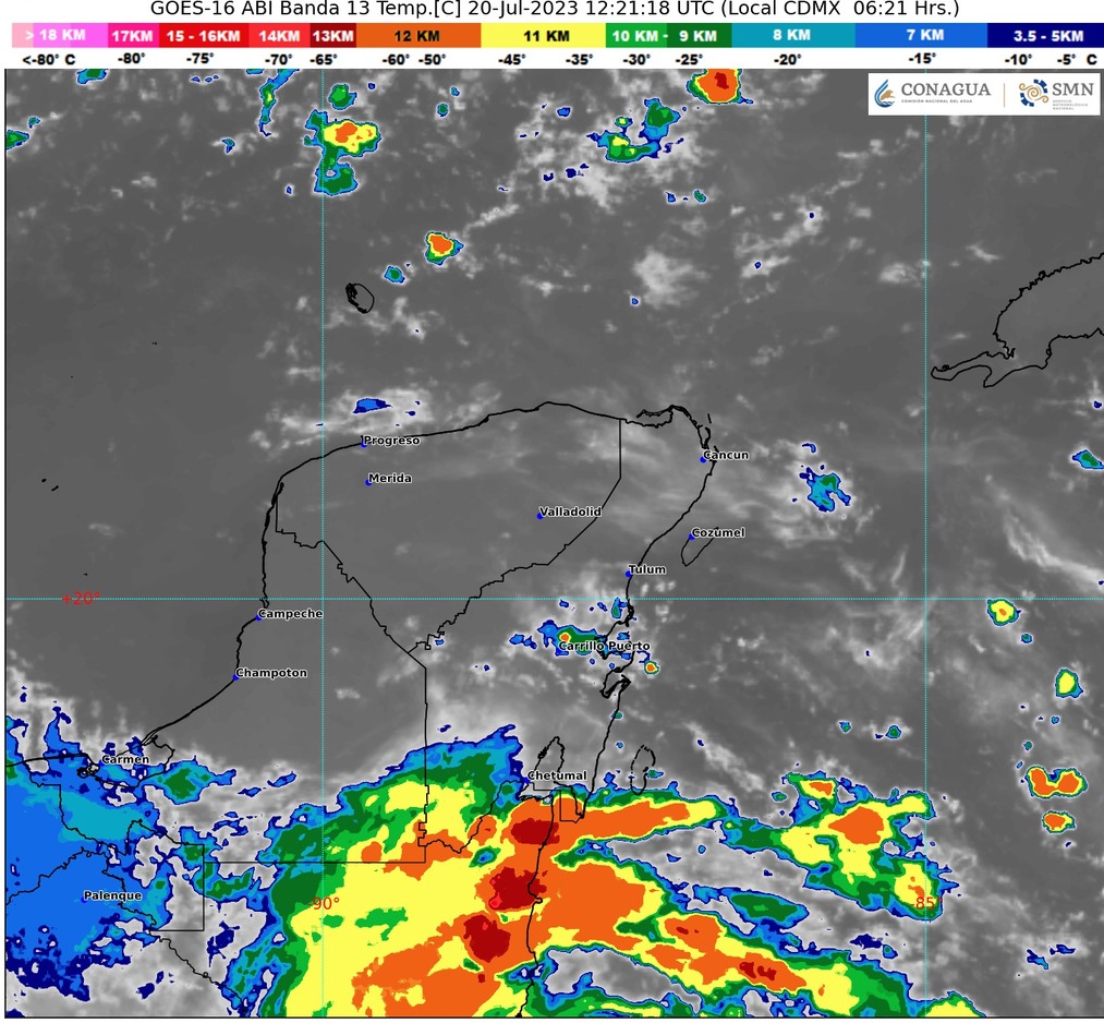 Clima para hoy en Cancún y Quintana Roo: Chubascos y lluvias fuertes