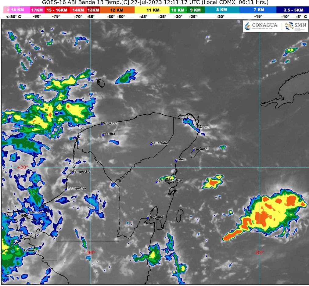 Clima para hoy en Cancún y Quintana Roo: Caluroso con chubascos