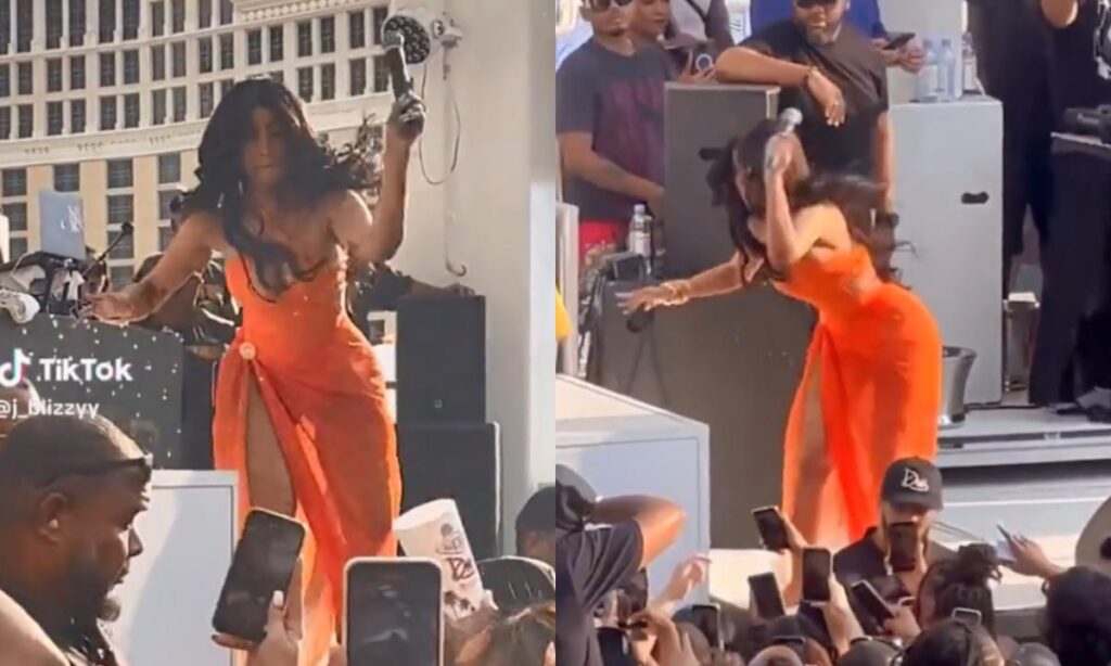 Cardi B se enoja y avienta micrófono a un fan (VIDEO)